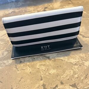Kut from the Kloth Black and White Striped Wallet
